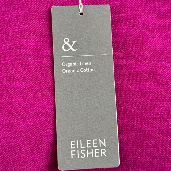 🆕Eileen Fisher Organic Linen/Cotton Open Front Straight Cropped Cardigan size M - Picture 7 of 9